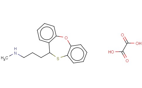 11-(3-METHYLAMINOPROPYL)-11H-DIBENZO(B,F)-1,4-OXATHIEPIN HYDROGEN OXAL ATE
